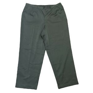 C.B. Collections Pull On Green Dress Pants ~ Sz 22W ~ High Rise ~ 29" Inseam